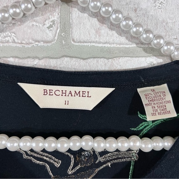 Bechamel Safari Zoo Animals Theme Black Short Sleeve Long Cardigan Size 1X - Picture 6 of 7